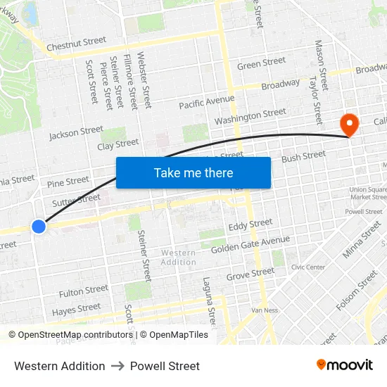 Western Addition to Powell Street map