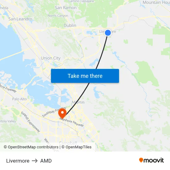 Livermore to AMD map