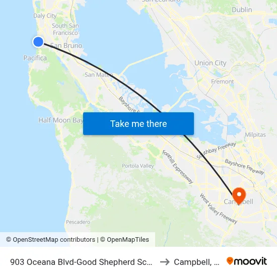 903 Oceana Blvd-Good Shepherd School to Campbell, CA map
