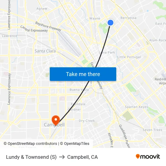 Lundy & Townsend (S) to Campbell, CA map