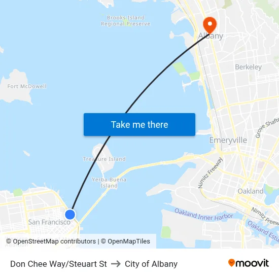 Don Chee Way/Steuart St to City of Albany map