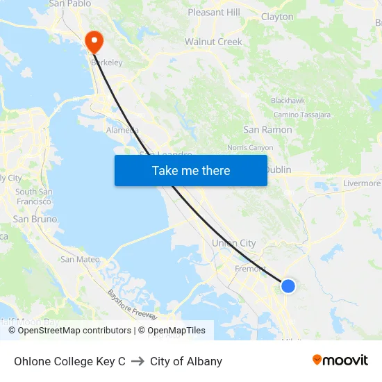 Ohlone College Key C to City of Albany map