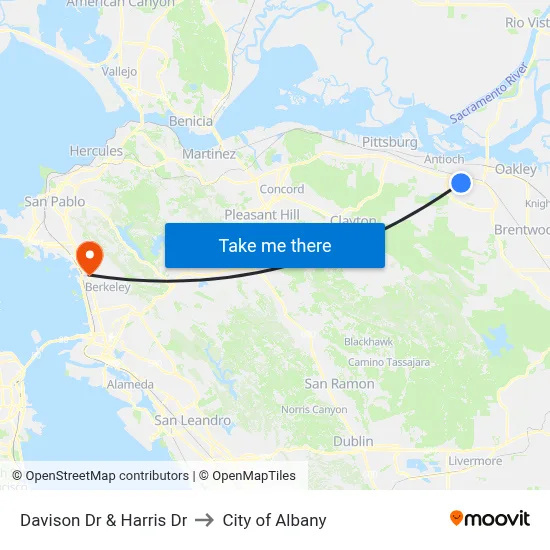 Davison Dr & Harris Dr to City of Albany map