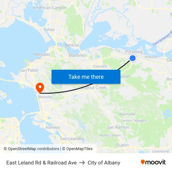 East Leland Rd & Railroad Ave to City of Albany map