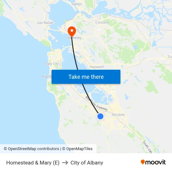 Homestead & Mary (E) to City of Albany map