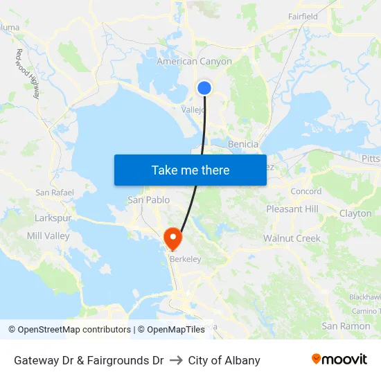 Gateway Dr & Fairgrounds Dr to City of Albany map