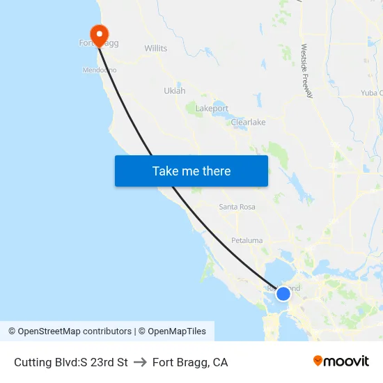 Cutting Blvd:S 23rd St to Fort Bragg, CA map