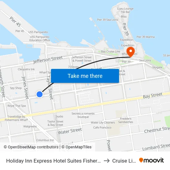 Holiday Inn Express Hotel Suites Fisherman s Wharf an IHG Hotel San Francisco to Cruise Line Terminal map