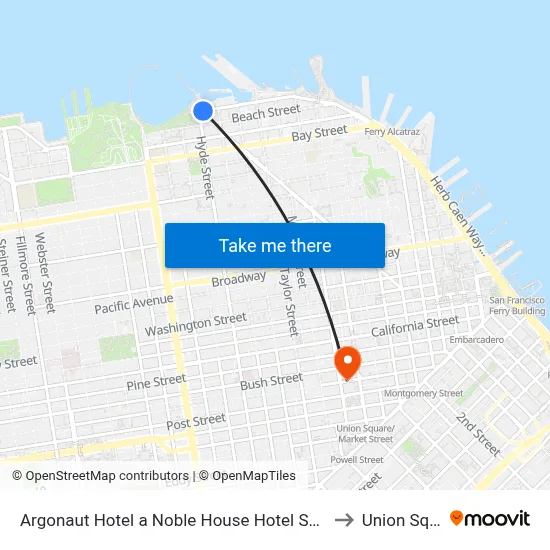 Argonaut Hotel a Noble House Hotel San Francisco to Union Square map