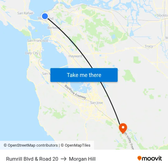 Rumrill Blvd & Road 20 to Morgan Hill map