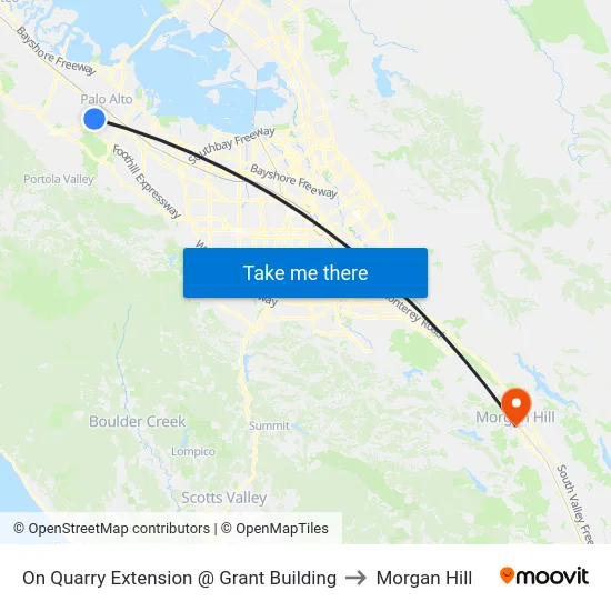 On Quarry Extension @ Grant Building to Morgan Hill map