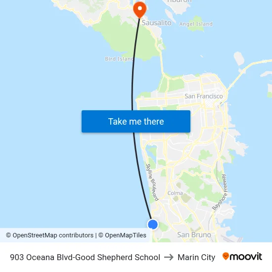 903 Oceana Blvd-Good Shepherd School to Marin City map