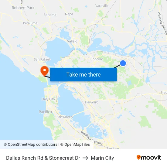 Dallas Ranch Rd & Stonecrest Dr to Marin City map
