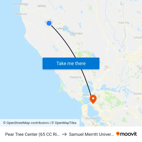Pear Tree Center (65 CC Rider) to Samuel Merritt University map