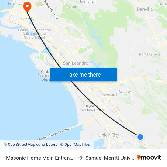 Masonic Home Main Entrance Gate to Samuel Merritt University map