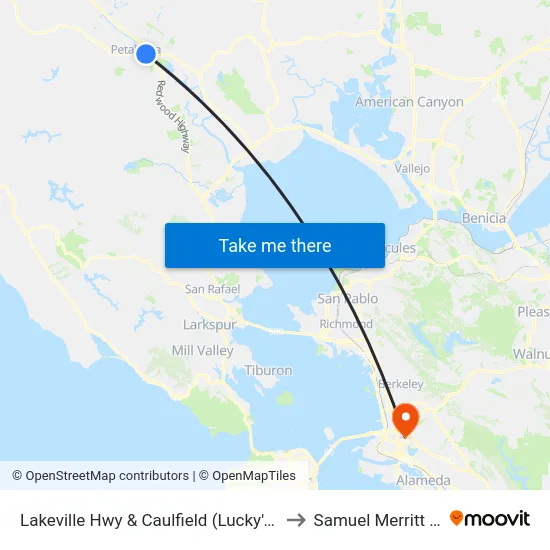 Lakeville Hwy & Caulfield (Lucky's Shopping Center to Samuel Merritt University map