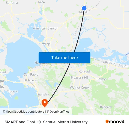 SMART and Final to Samuel Merritt University map