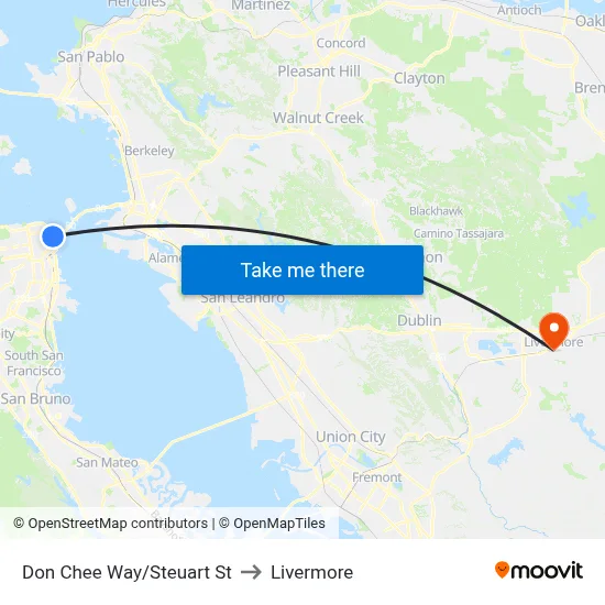 Don Chee Way/Steuart St to Livermore map