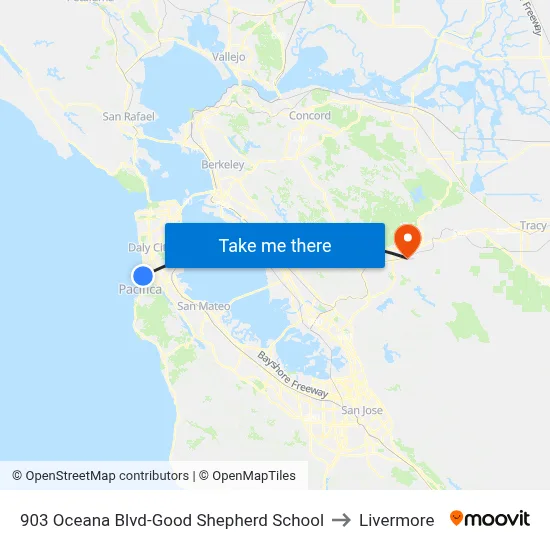 903 Oceana Blvd-Good Shepherd School to Livermore map