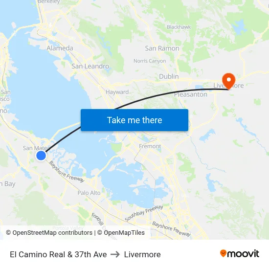 El Camino Real & 37th Ave to Livermore map