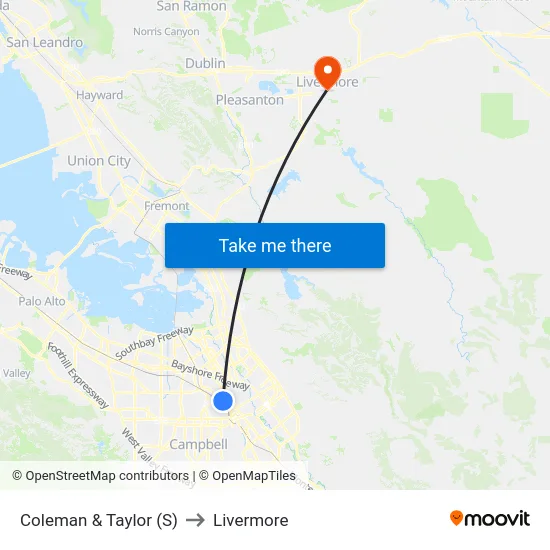 Coleman & Taylor (S) to Livermore map