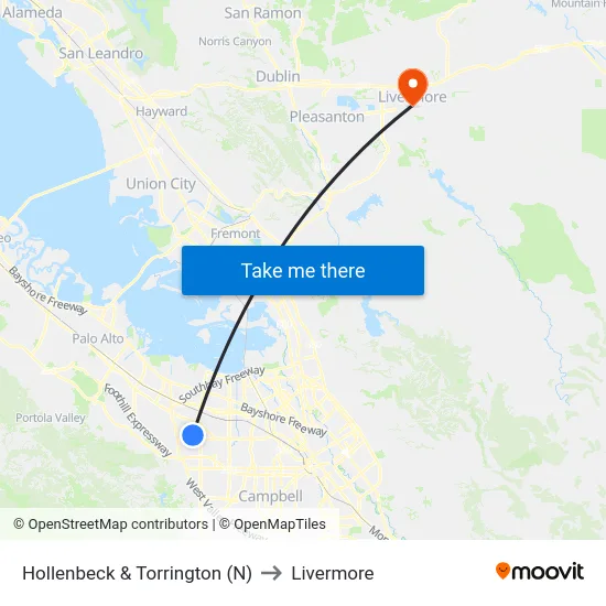 Hollenbeck & Torrington (N) to Livermore map