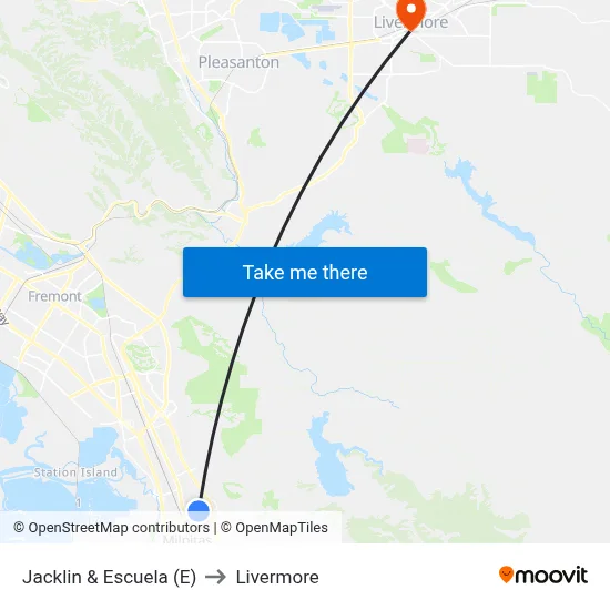 Jacklin & Escuela (E) to Livermore map