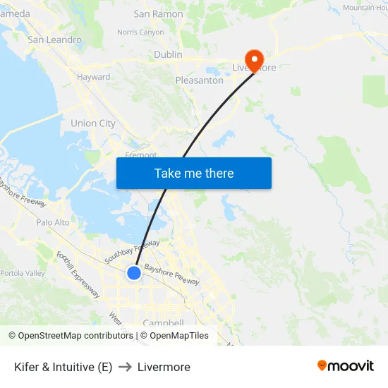 Kifer & Intuitive (E) to Livermore map