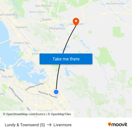 Lundy & Townsend (S) to Livermore map