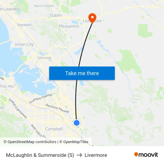 McLaughlin & Summerside (S) to Livermore map