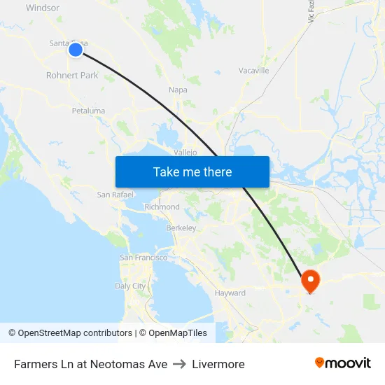 Farmers Ln at Neotomas Ave to Livermore map