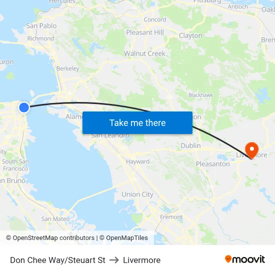 Don Chee Way/Steuart St to Livermore map