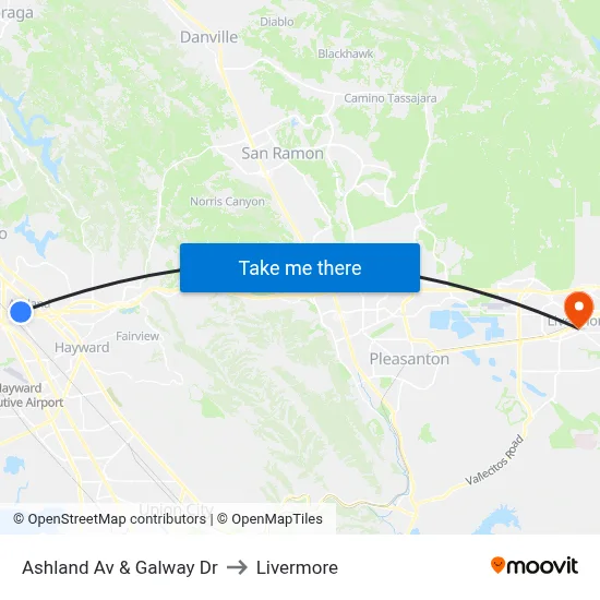 Ashland Av & Galway Dr to Livermore map