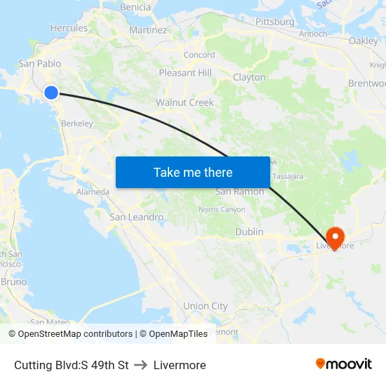 Cutting Blvd:S 49th St to Livermore map