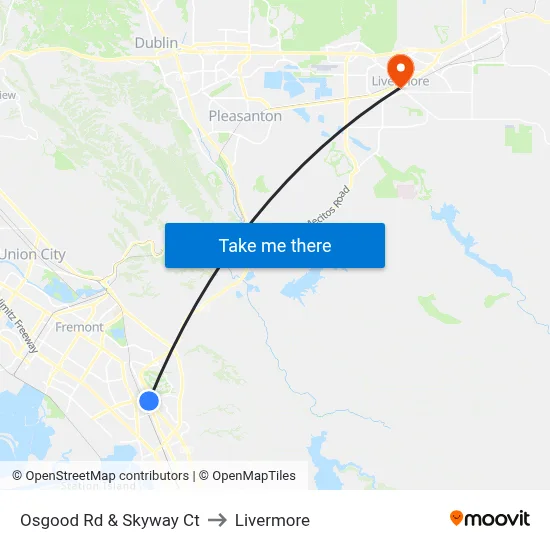 Osgood Rd & Skyway Ct to Livermore map