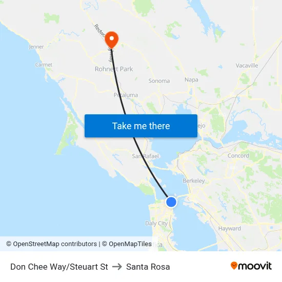 Don Chee Way/Steuart St to Santa Rosa map