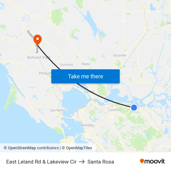 East Leland Rd & Lakeview Cir to Santa Rosa map