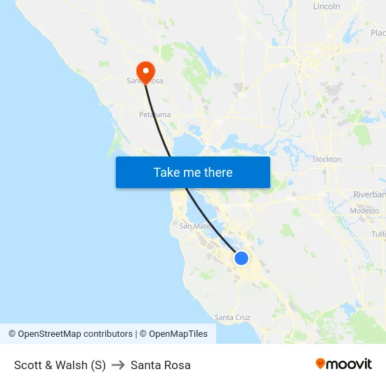 Scott & Walsh (S) to Santa Rosa map