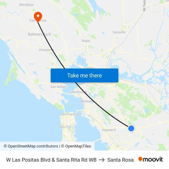 W Las Positas Blvd & Santa Rita Rd WB to Santa Rosa map