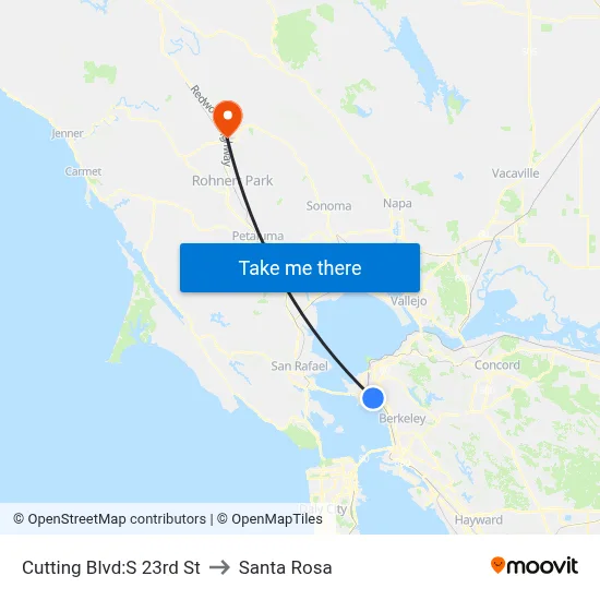 Cutting Blvd:S 23rd St to Santa Rosa map