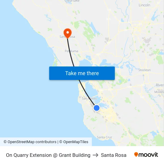 On Quarry Extension @ Grant Building to Santa Rosa map