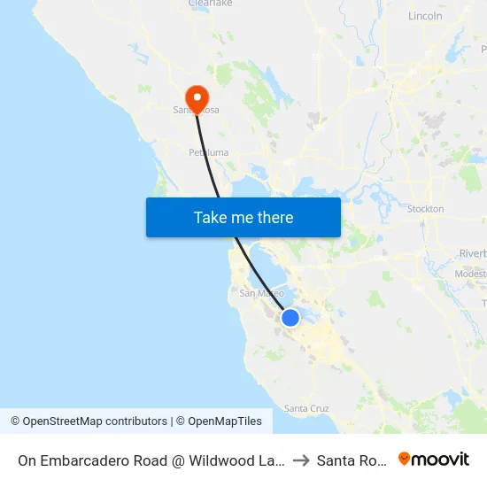 On Embarcadero Road @ Wildwood Lane to Santa Rosa map