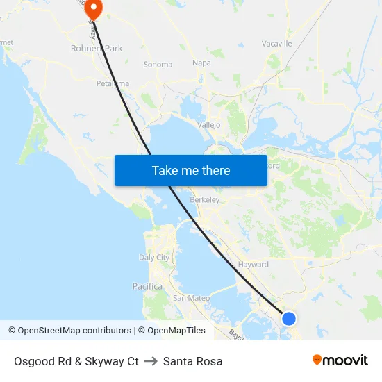 Osgood Rd & Skyway Ct to Santa Rosa map