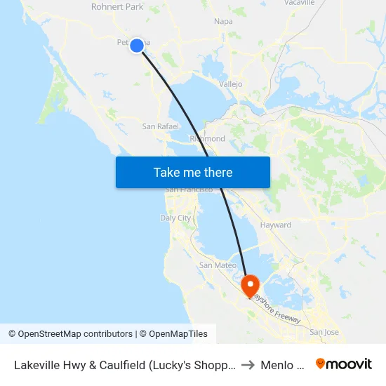 Lakeville Hwy & Caulfield (Lucky's Shopping Center to Menlo Park map
