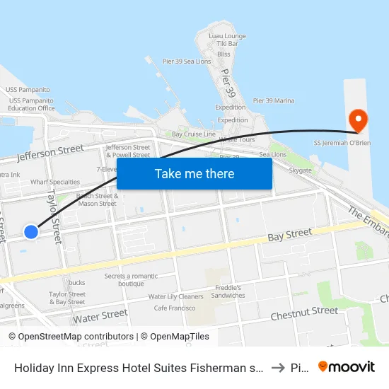 Holiday Inn Express Hotel Suites Fisherman s Wharf an IHG Hotel San Francisco to Pier 35 map