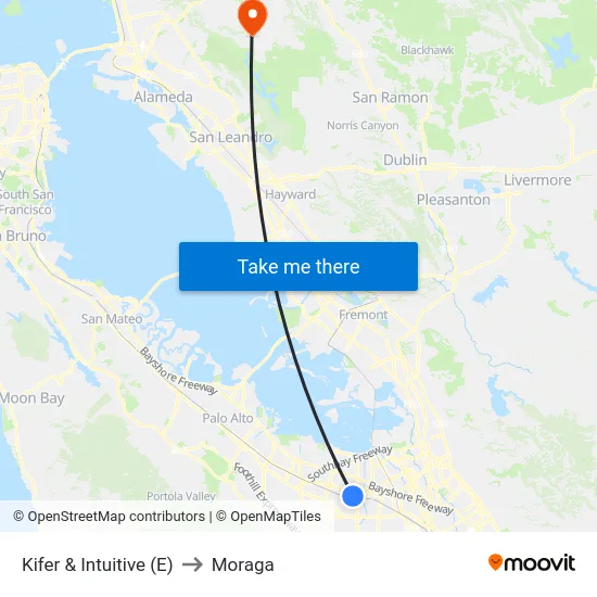 Kifer & Intuitive (E) to Moraga map