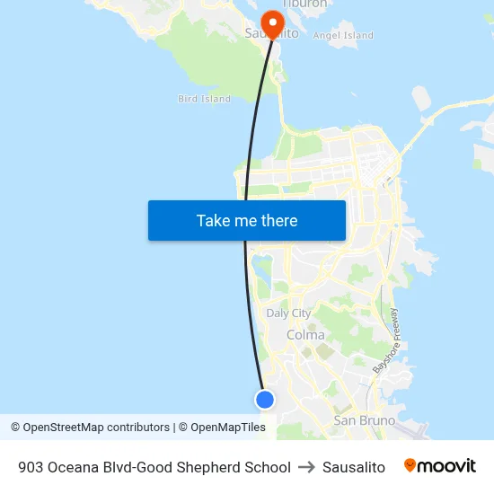 903 Oceana Blvd-Good Shepherd School to Sausalito map