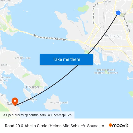 Road 20 & Abella Circle (Helms Mid Sch) to Sausalito map