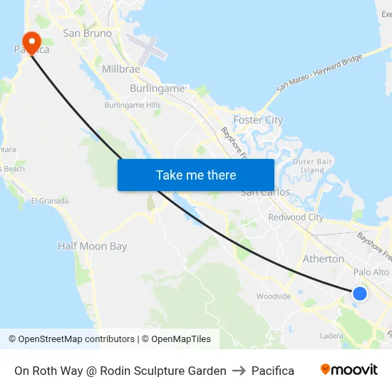 On Roth Way @ Rodin Sculpture Garden to Pacifica map