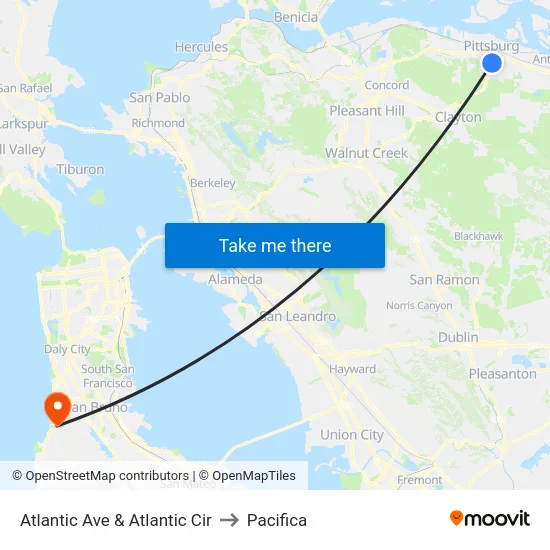 Atlantic Ave & Atlantic Cir to Pacifica map